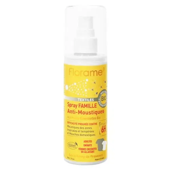 Florame Textiles Spray Familiar Orgânico Anti-Mosquito 90ml