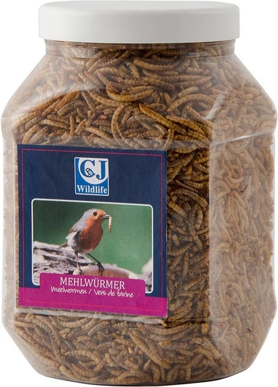 Vogelbescherming Nederland tuinvogelvoer gedroogde meelwormen 440 g