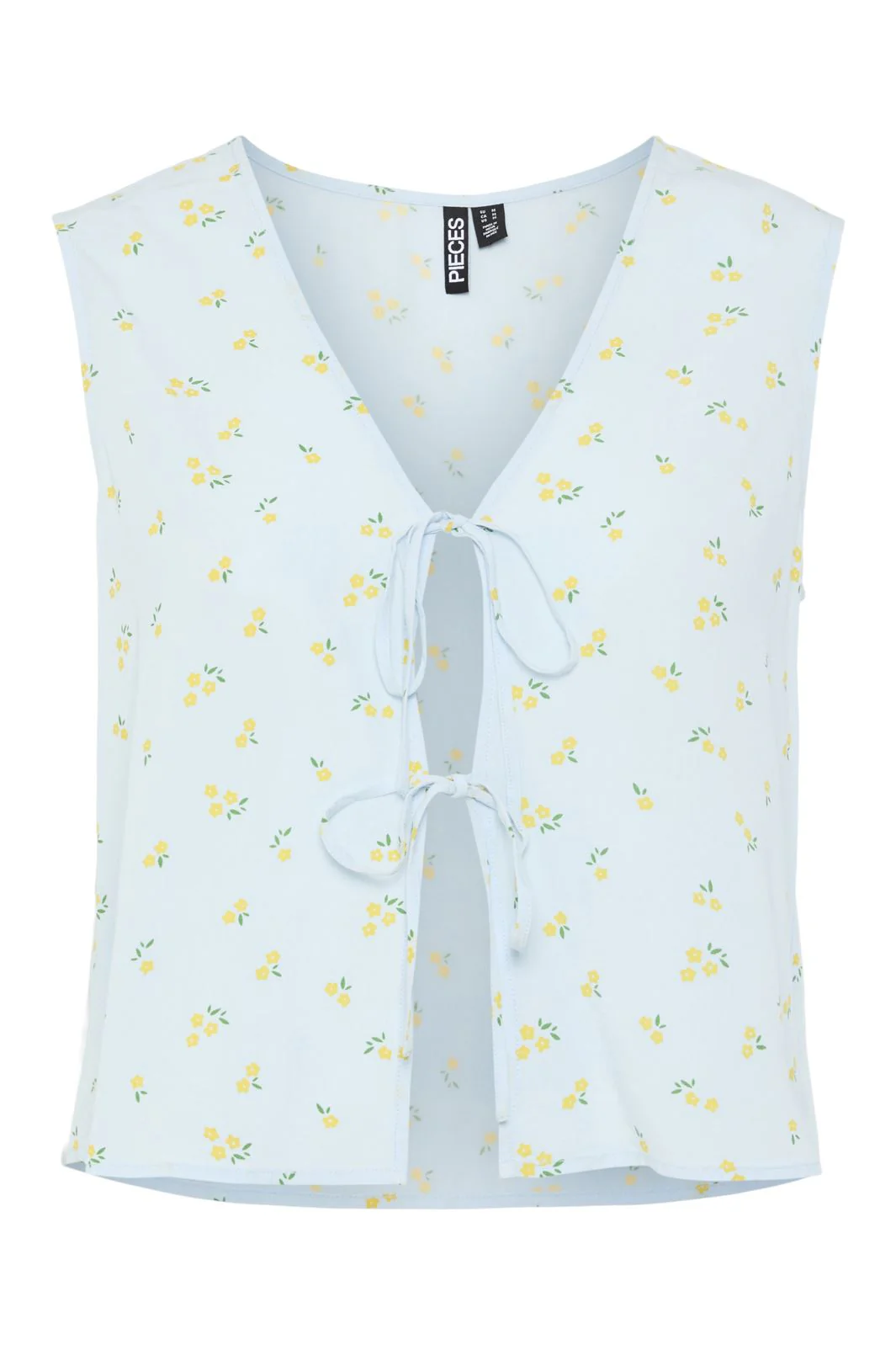 Pieces Pcjessa Sl V-Neck Tie Top