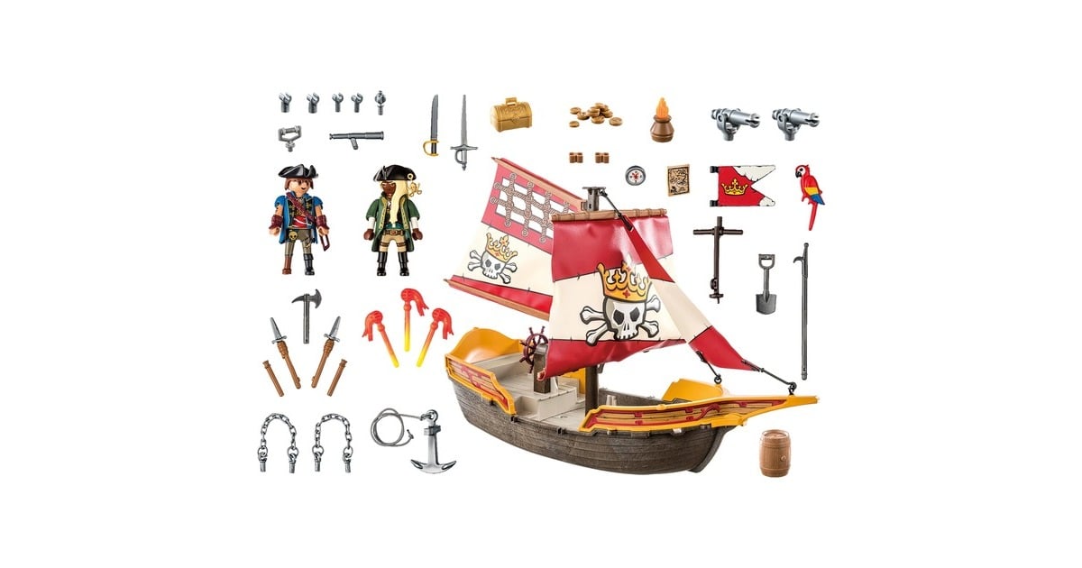 PLAYMOBILPirates - Piratenschip Constructiespeelgoed  (71418)