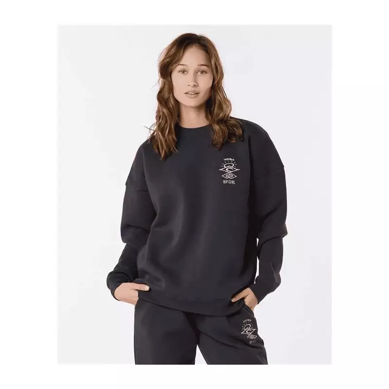 Sweat femme RIPCURL Icons Crew Washed Black