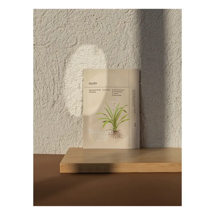 Ondo Beauty Masque en tissu anti-âge Adénosine et Zhi Mu - 25 ml