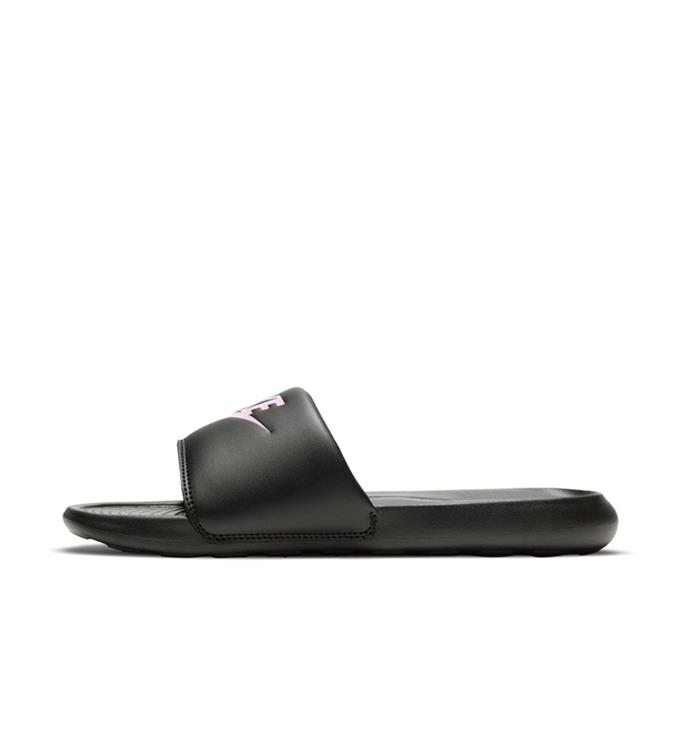 NIKE VICTORI ONE WOMENS SLIDES BLACK-LT-ARCTIC-PINK-BLACK