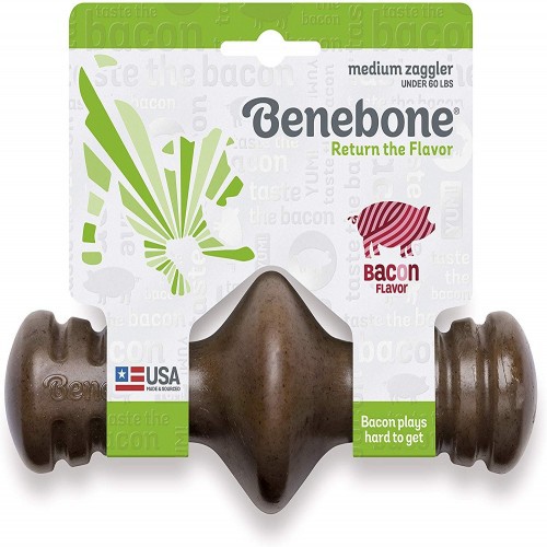 Mordedor Benebone Zaggler Bacon, marrom
