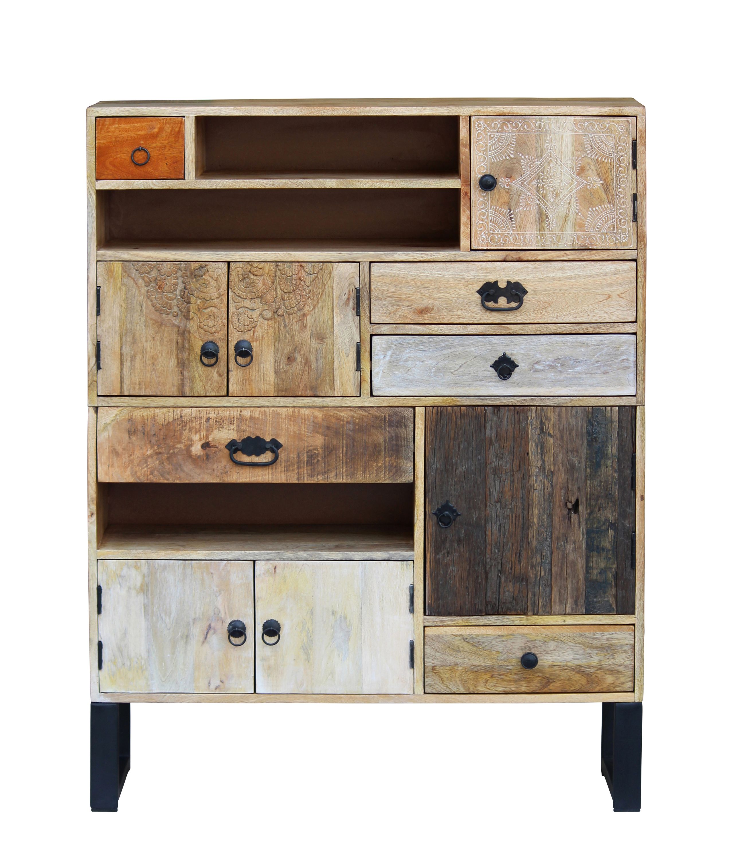 Kommode Holz Vintage REMI 100 x 130 cm