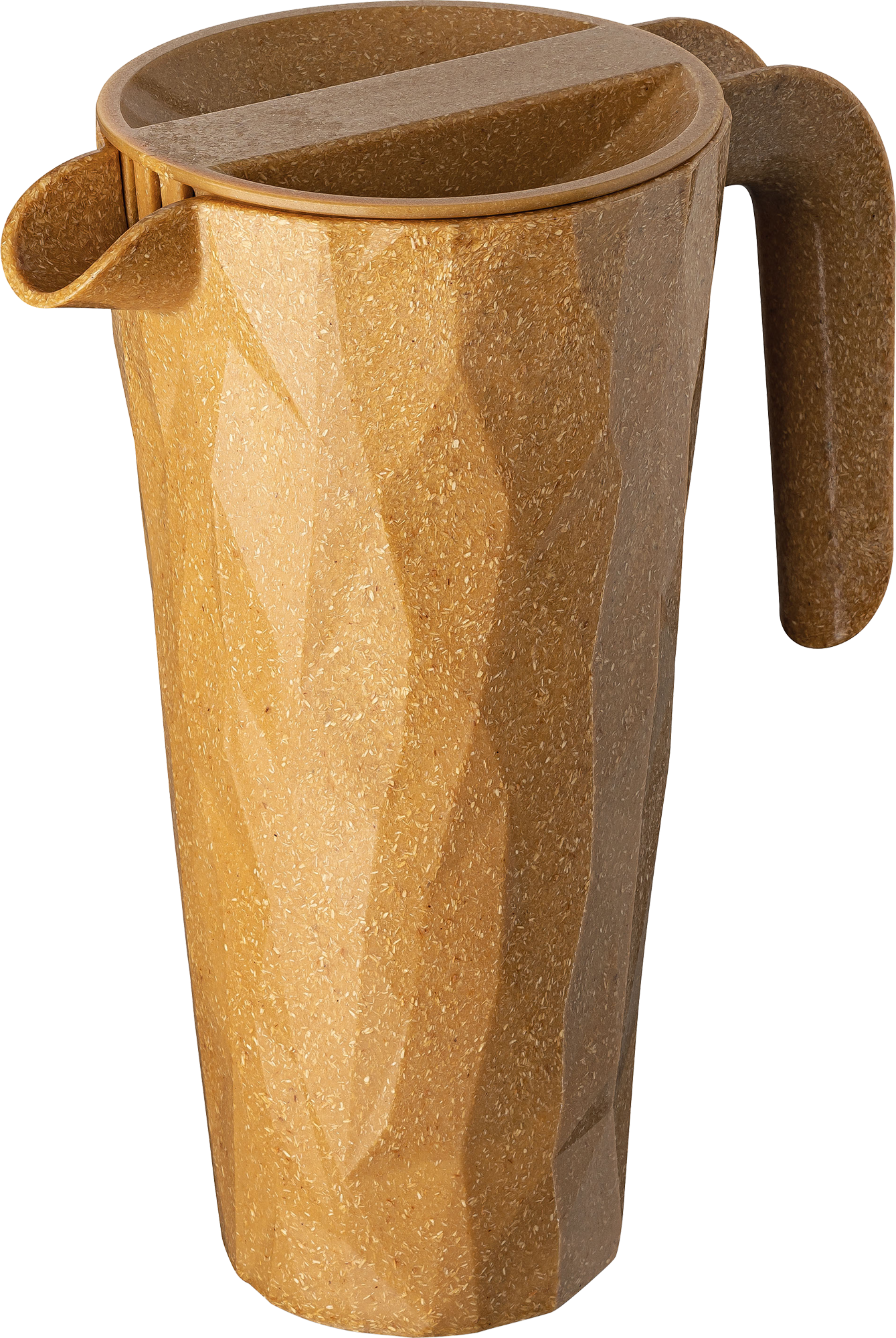 Koziol Club Pitcher Superglas Kanne mit Deckel 1,5 Liter nature wood