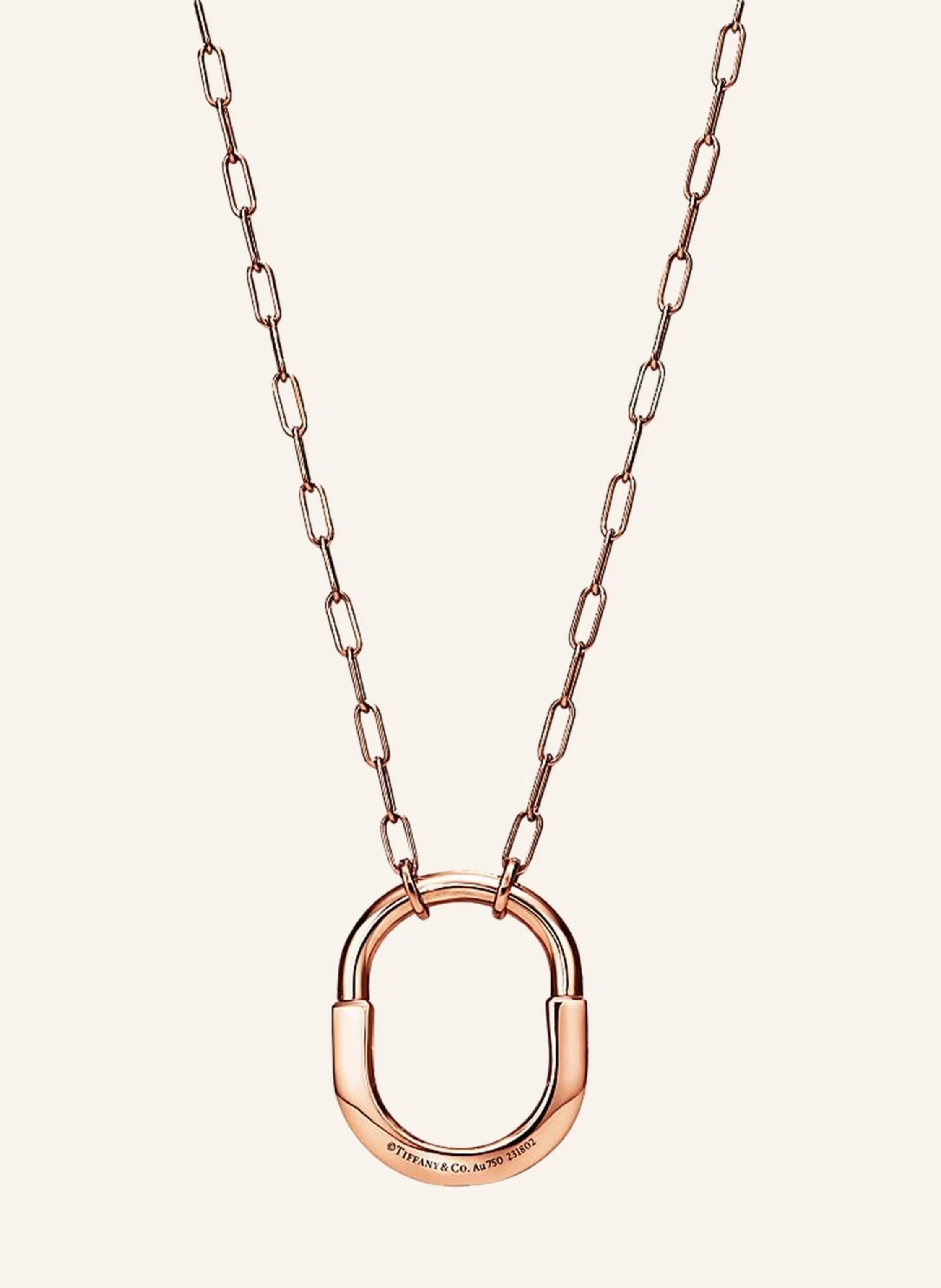 TIFFANY & Co. Tiffany Lock ANHÄNGER aus 18 Karat Roségold.