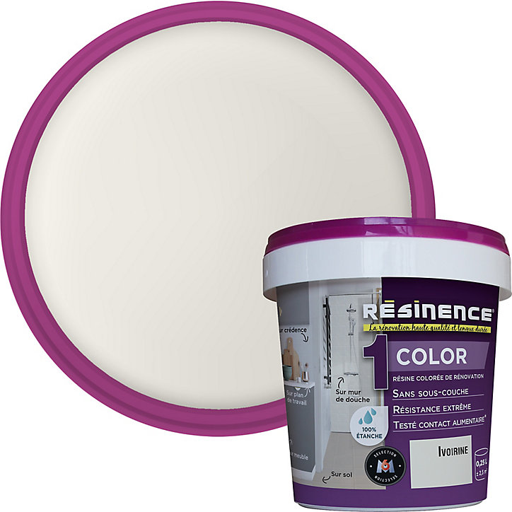 Résine multisupports Résinence Color satin ivoirine 250ml