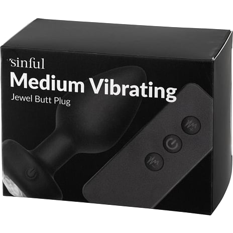 Sinful Jewel vibrerende butt plug medium