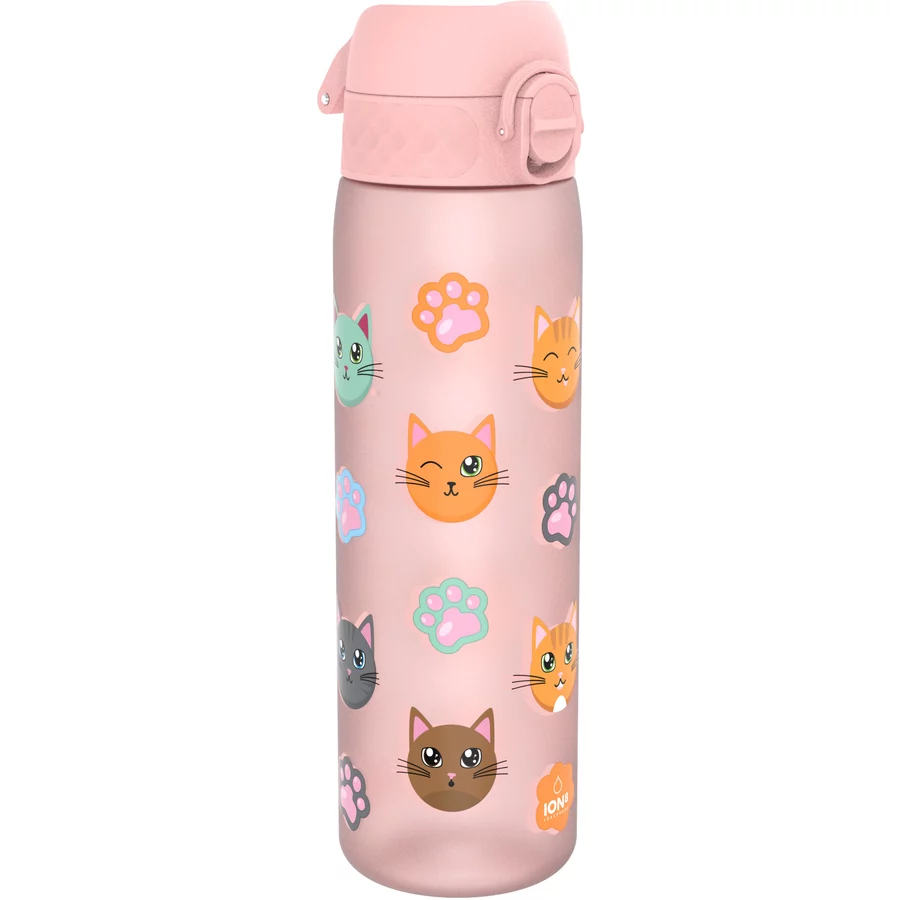 ion8 Trinkflasche auslaufsicher 500 ml Katzen  rose