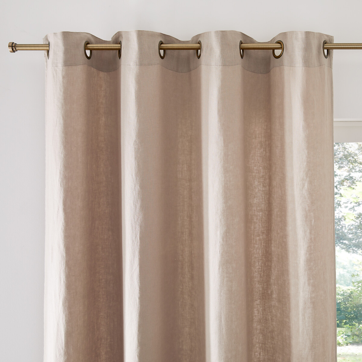 LA REDOUTE INTERIEURS<br>Cortina de linho com ilhós, Elba