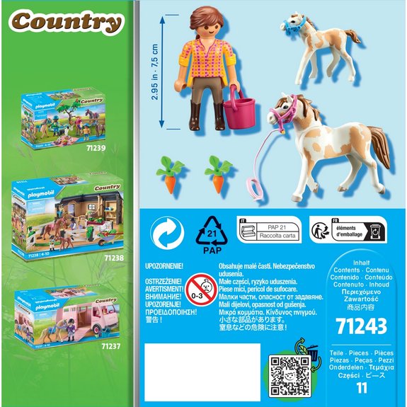 Jument & Poulain Playmobil Country 71243