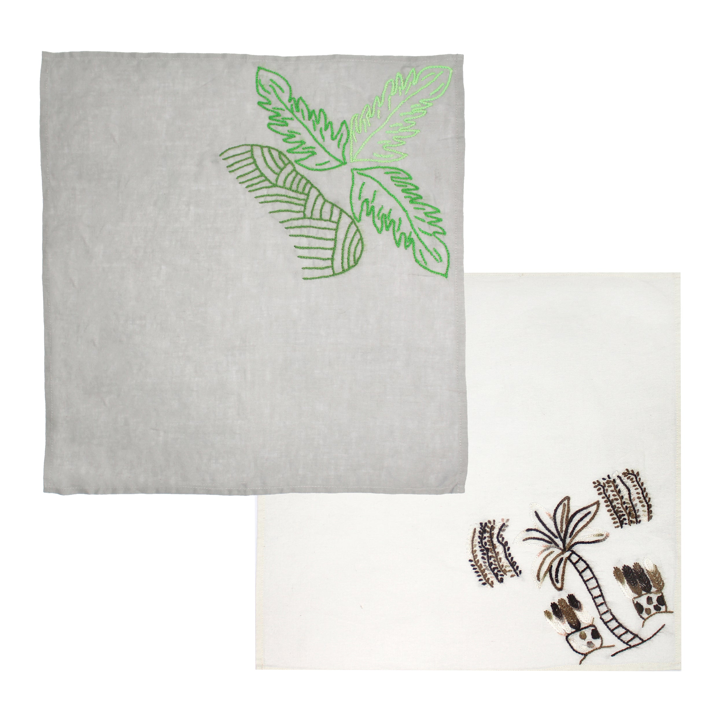 Serviette brodée