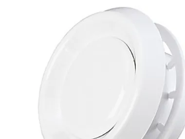 Duka ud og indblæsningsventil - PVC, Hvid, Ø125 mm, Type VRF
