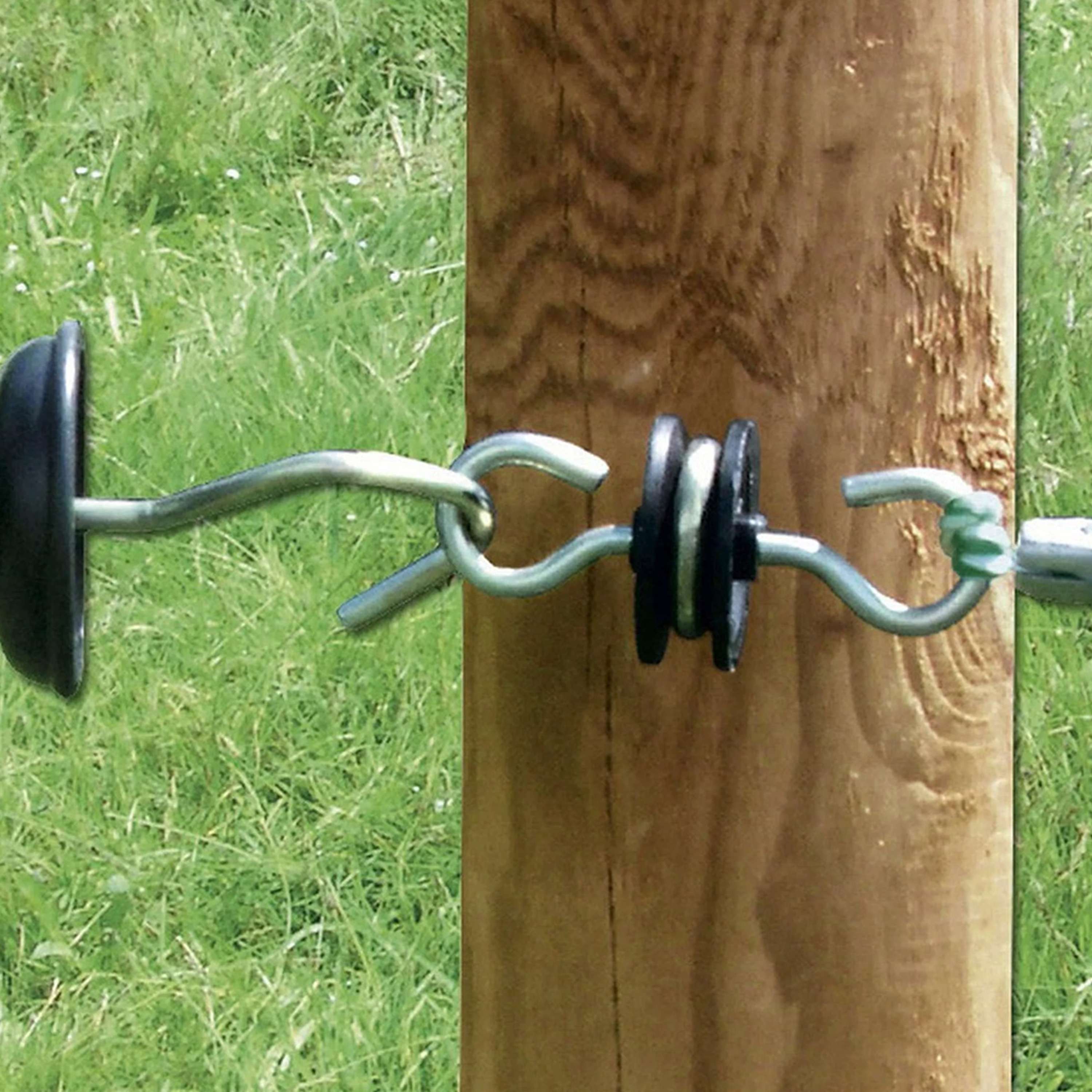 Ako Poortgreep Insulator Gegalvaniseerd 2 Haken 10 Stuks