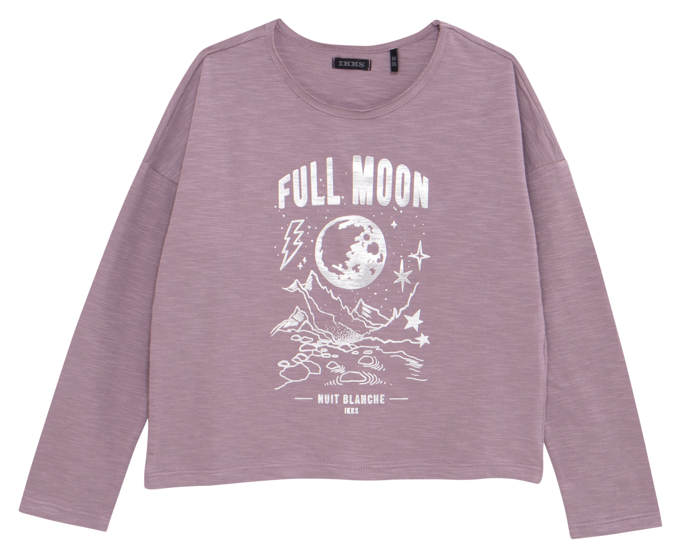 Tee-shirt col rond en coton | Violet