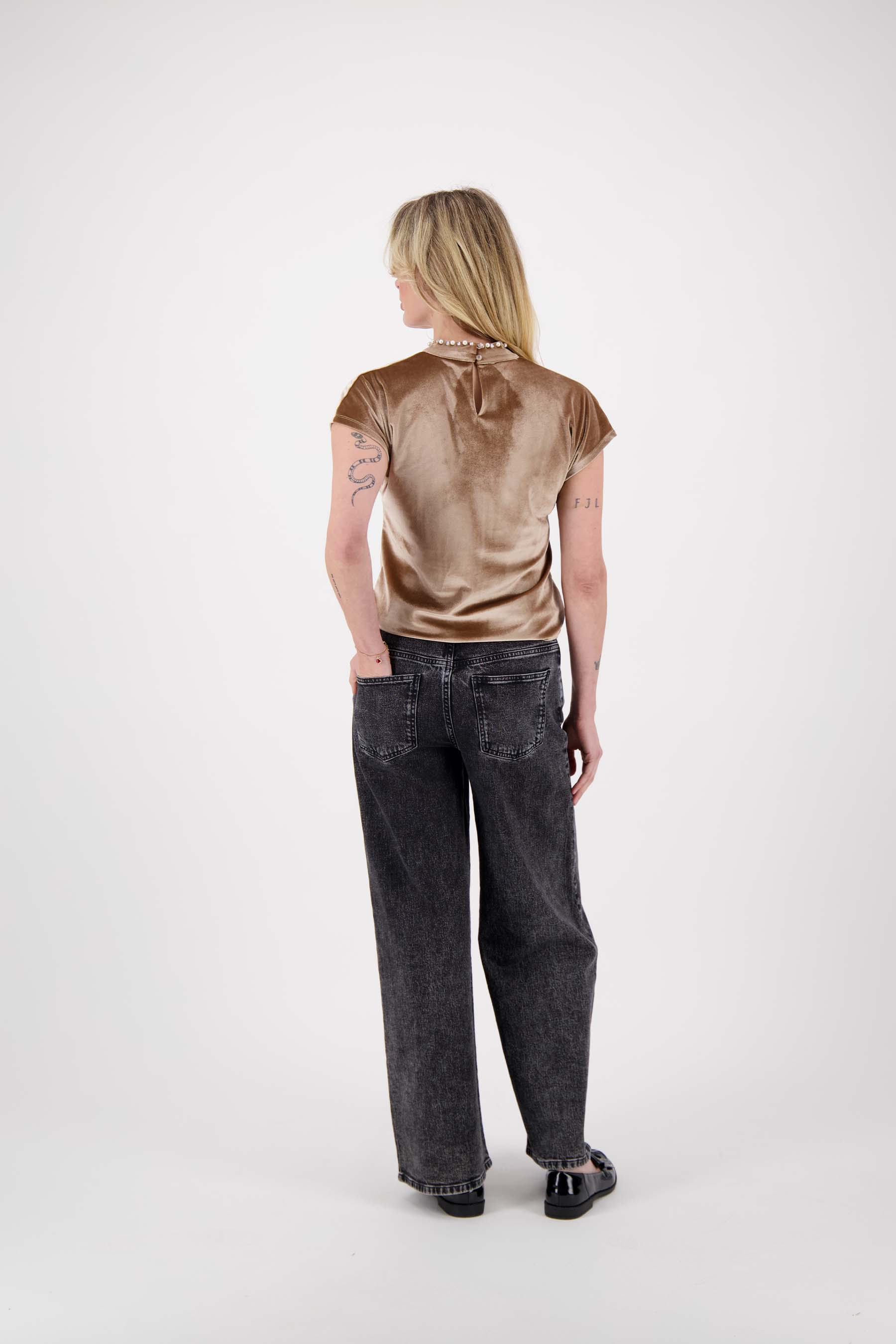 turtle top met parels