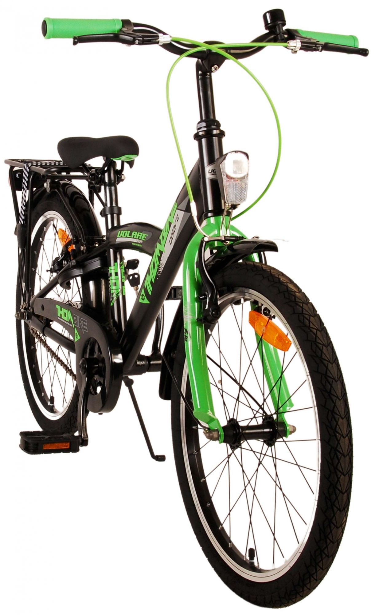 TPFSports Thombike Kinderfahrrad - Jungen - 20 Zoll - Rücktritt + Handbremsen - Schwarz/Grün