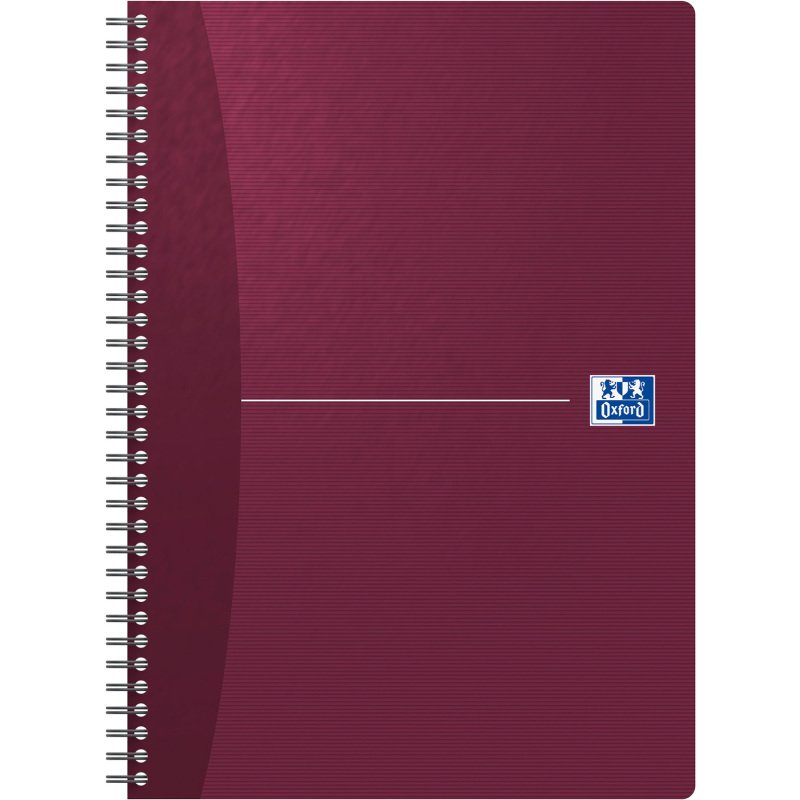 Cahier spirale Oxford Essentials A4 21 x 29,7 cm - ligné - 100 pages - couleurs assorties