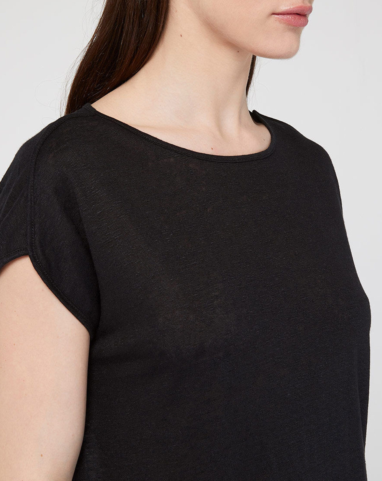 Galeries Lafayette T-Shirt en 100% Lin Divali noir