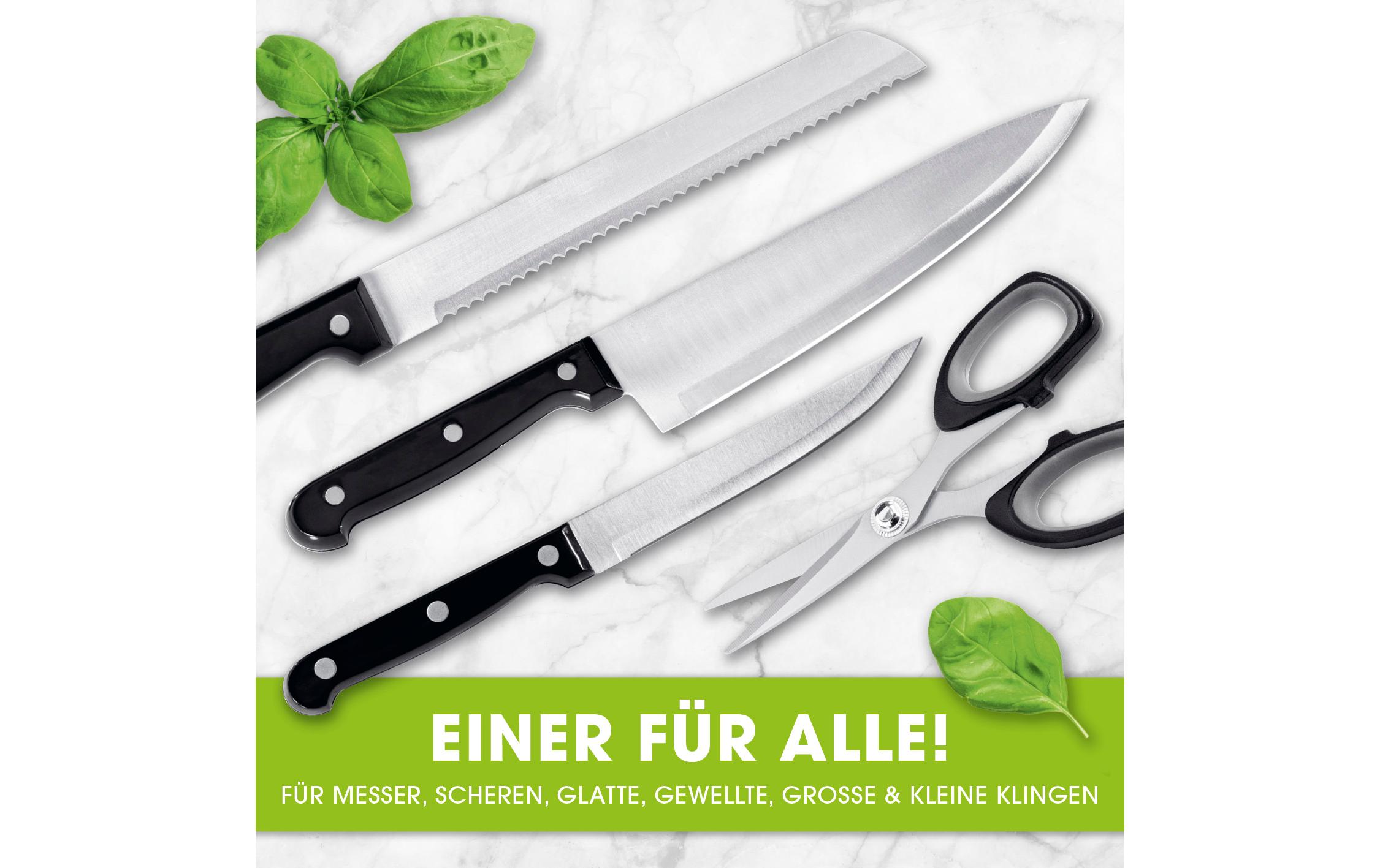 Messerschärfer 6.4 cm, Anthrazit/SchwarzDer Schärfer für Messer