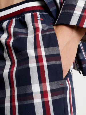 Conjunto de pijama de manga comprida com cós listrado global