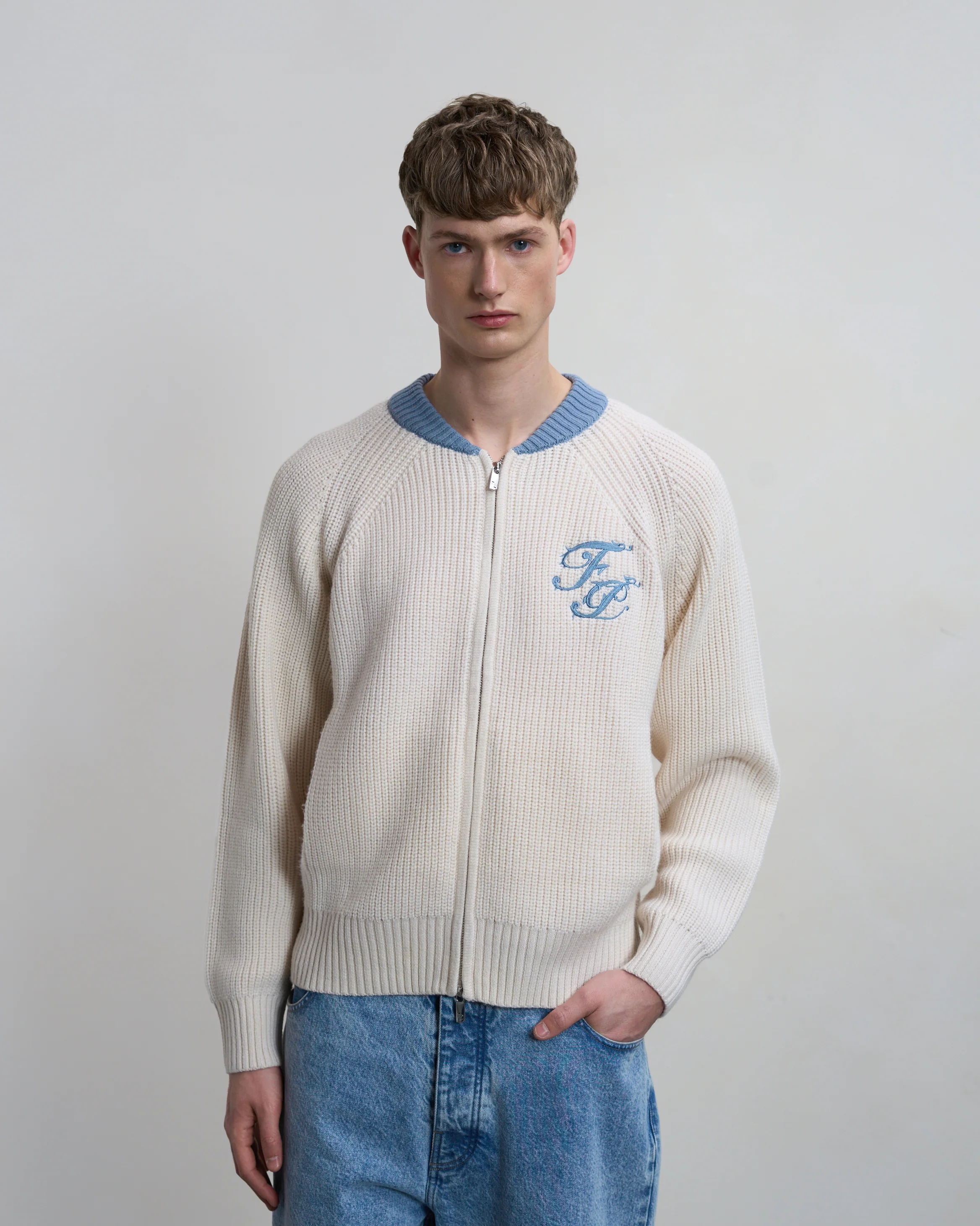 Zip Knit Classic Antique White