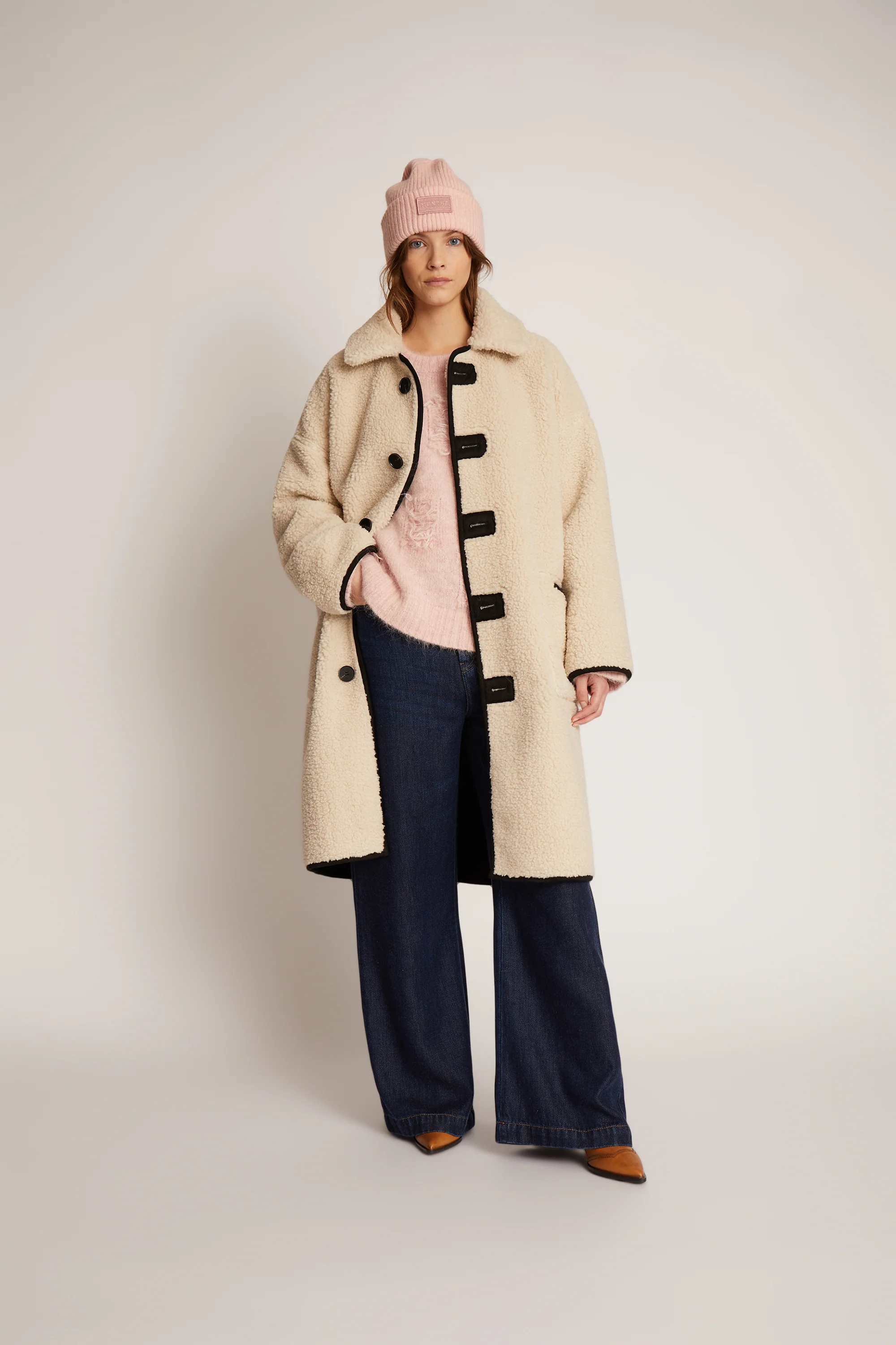 MUNTHE  Tibur frakke - sort/creme