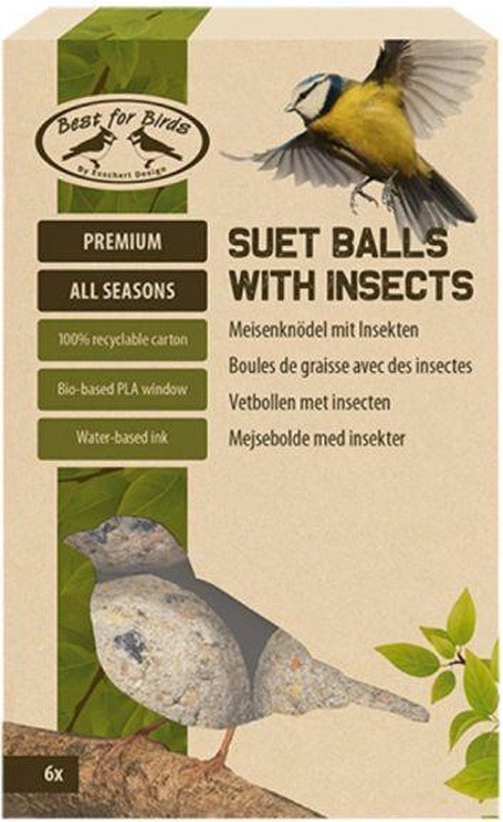 Esschert Design vetbollen met insecten 6 stuks