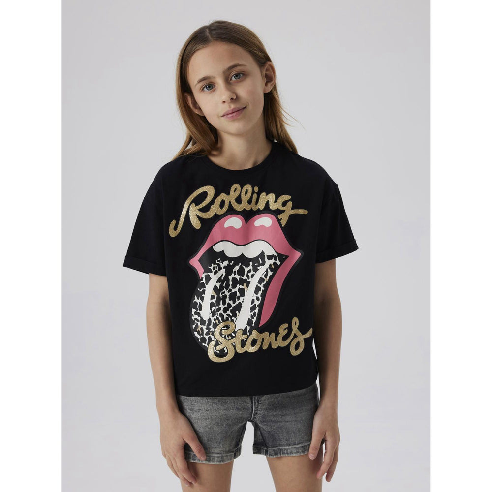Køb Name It Black Farda Rolling Stones Regular T-Shirt