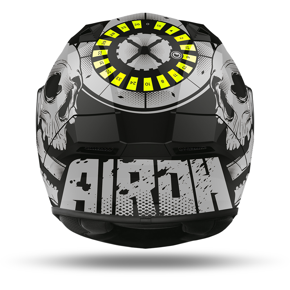 Airoh - Casque Valor Akuna Noir / Gris / Jaune fluo