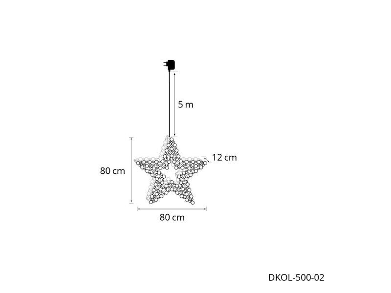 STT Glamour star, 80 Warmweiss LED Dekoration
