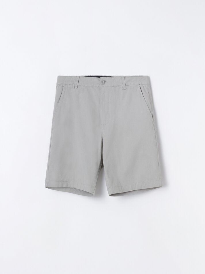 Bermudas chinesas com microestampa - Carbono