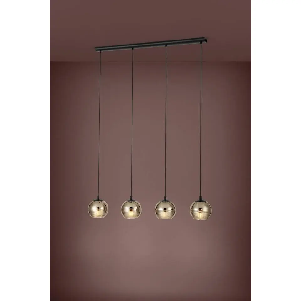 EGLO Lemorieta Hanglamp - E27 - 111 cm - Zwart/Goud