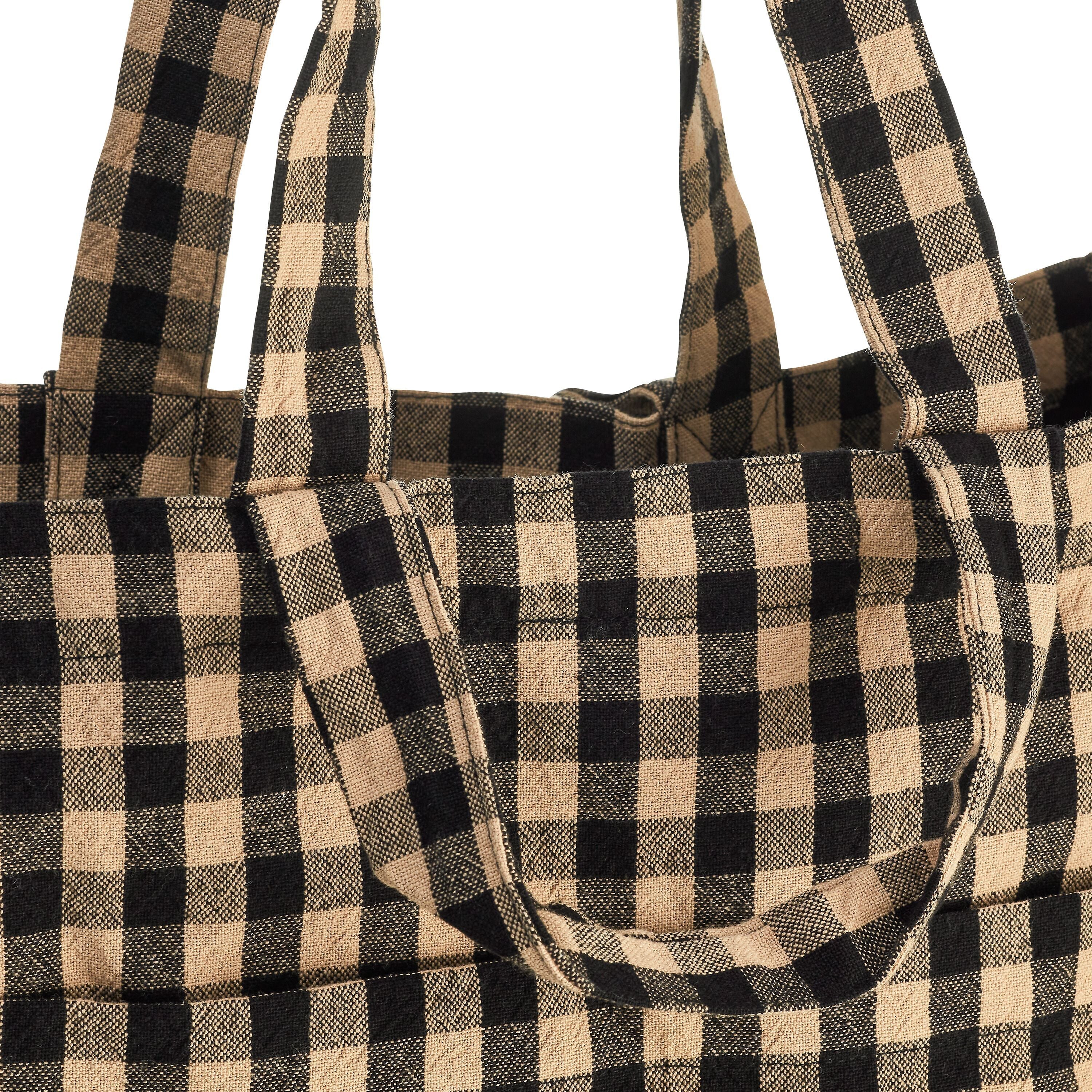 VICHY Einkaufstasche - Beige, Schwarz / B: 35.0 cm x T: 11.0 cm x H: 43.0 cm
