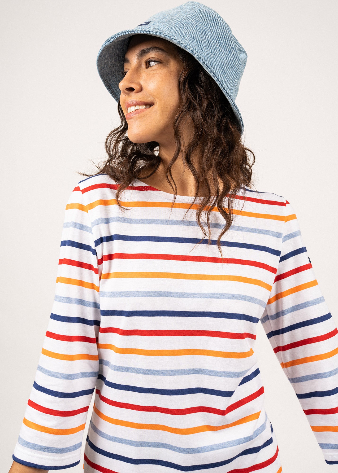 Marinière manches 3/4 Galathée multicolore