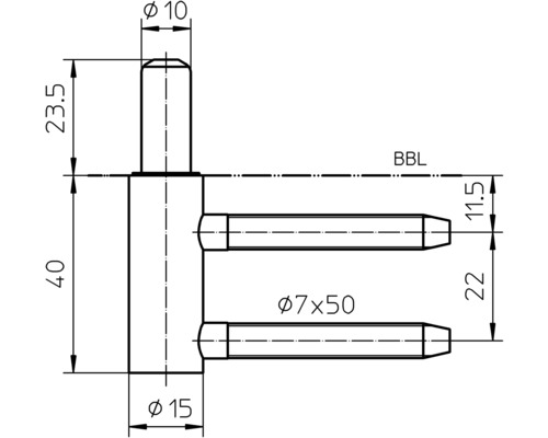 Simonswerk Variant kozijndeel V 3400WF vernikkeld staal