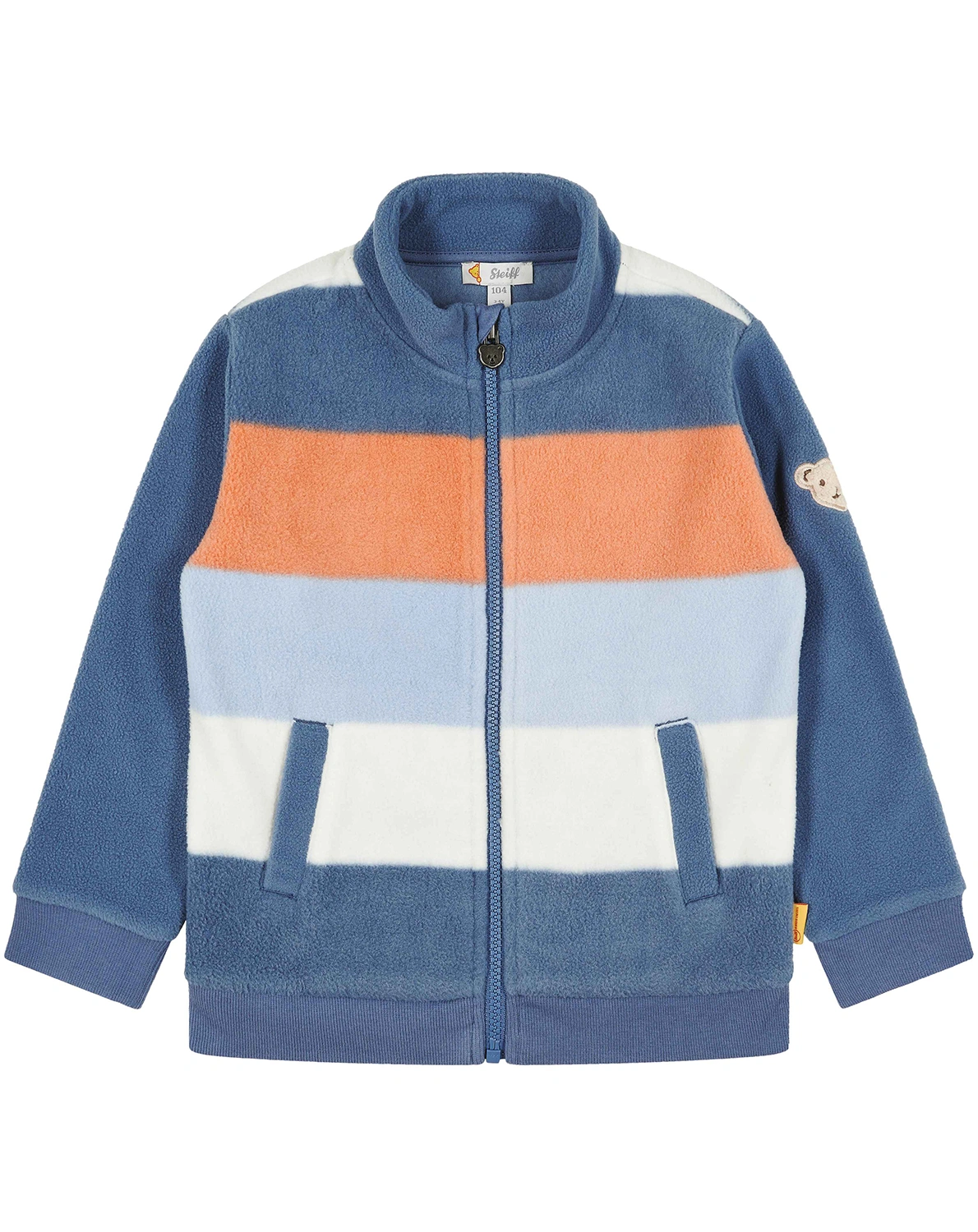 Fleecejacke BLOCKS in bijou blue