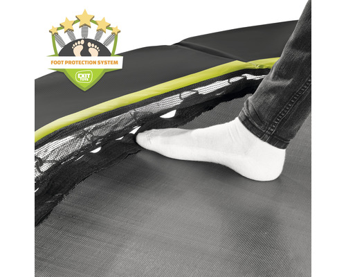 EXIT Silhouette Ground trampoline met veiligheidsnet Ø 183 cm zwart