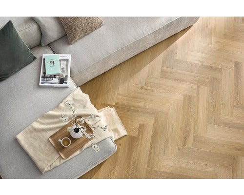 Vinyl Rigid 5.0 Herringbone Bourbon Oak