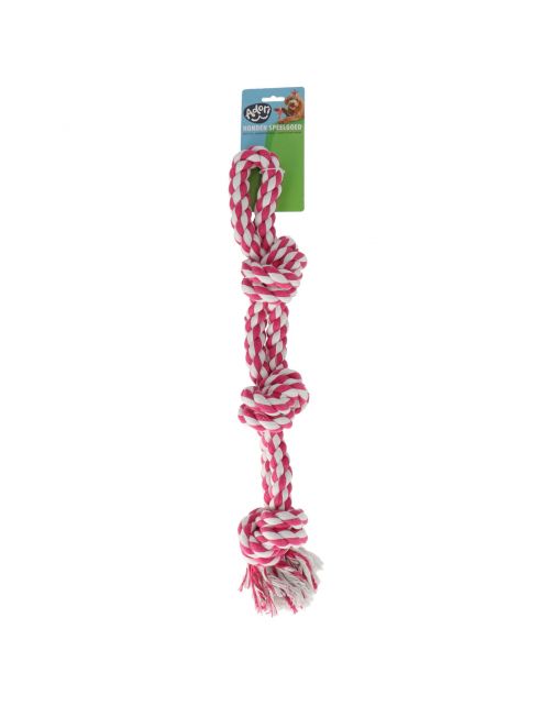 Adori Flostouw Dubbel 3 Knopen 67 cm - Hondenspeelgoed