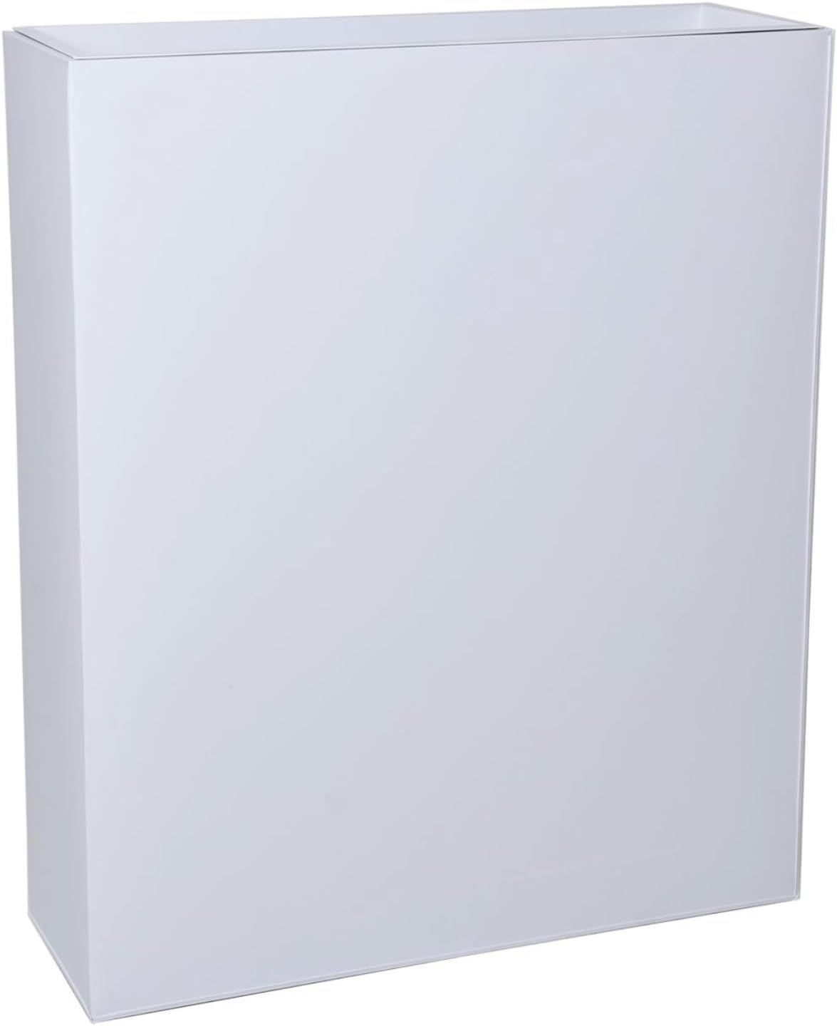 VIVANNO Pflanzkübel Raumteiler Sichtschutz Premium Stahlblech Weiß ELEMENTO 75x90x25