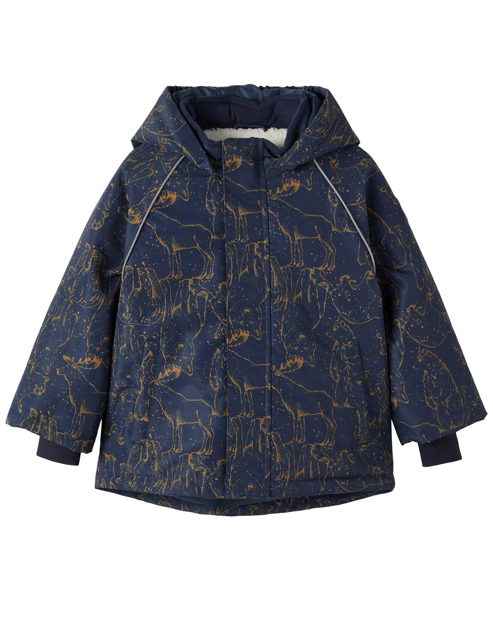 Winterjacke NMMSNOW05 - ANIMAL in dark sapphire
