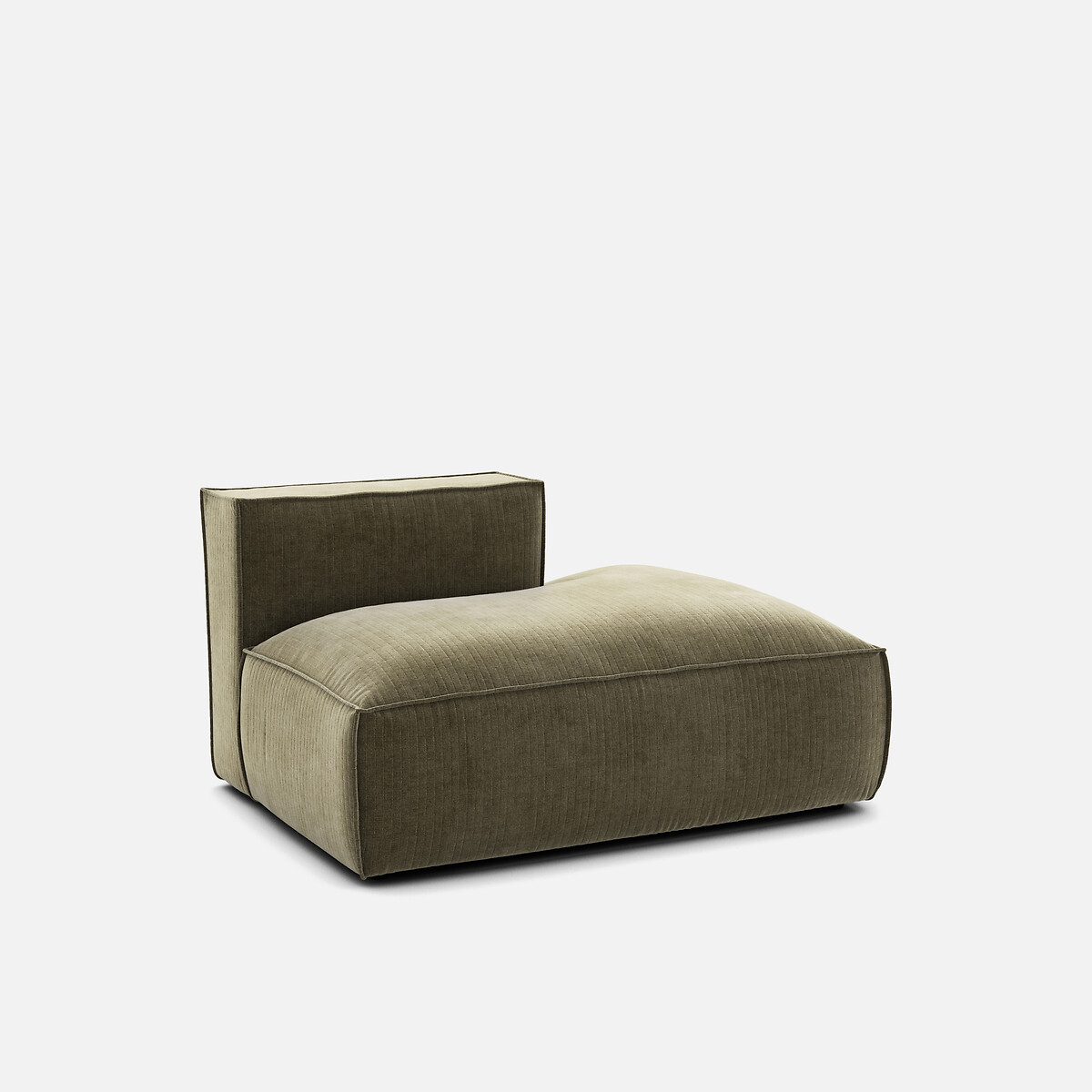 LA REDOUTE INTERIEURS<br>Sofá lounge, direito, veludo vintage, Seven
