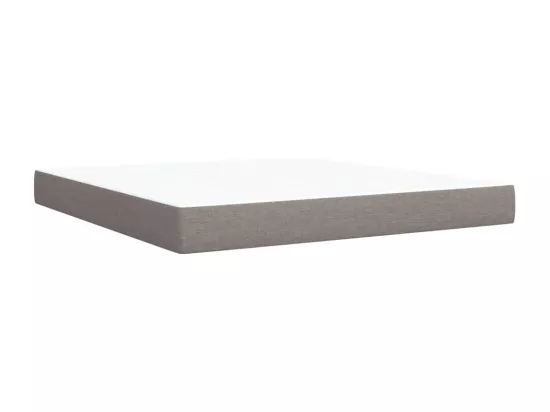 Sommier à lattes de lit avec matelas Taupe 180x200 cm Tissu