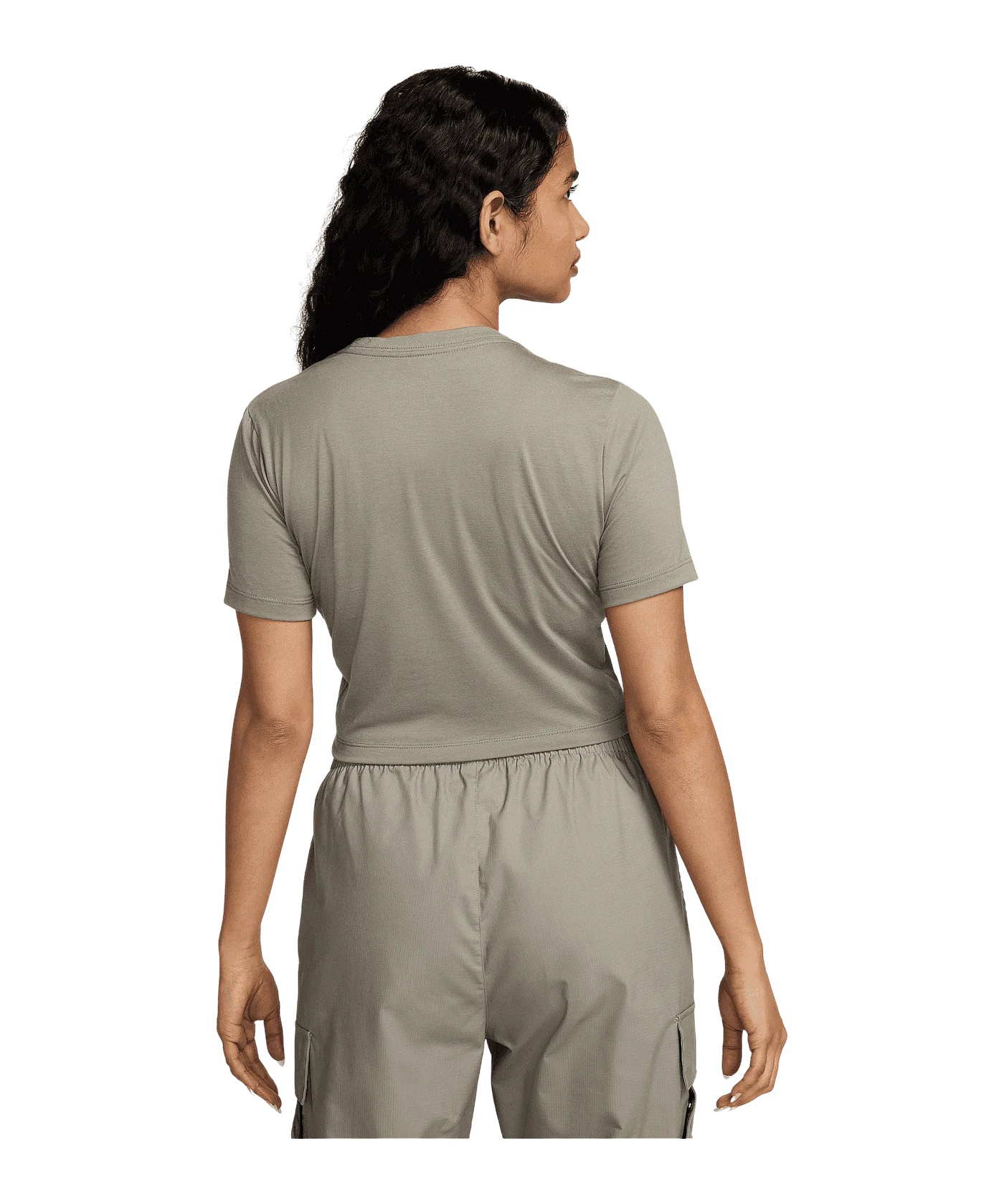 Nike Essential SLM Crop T-Shirt Damen Beige F320