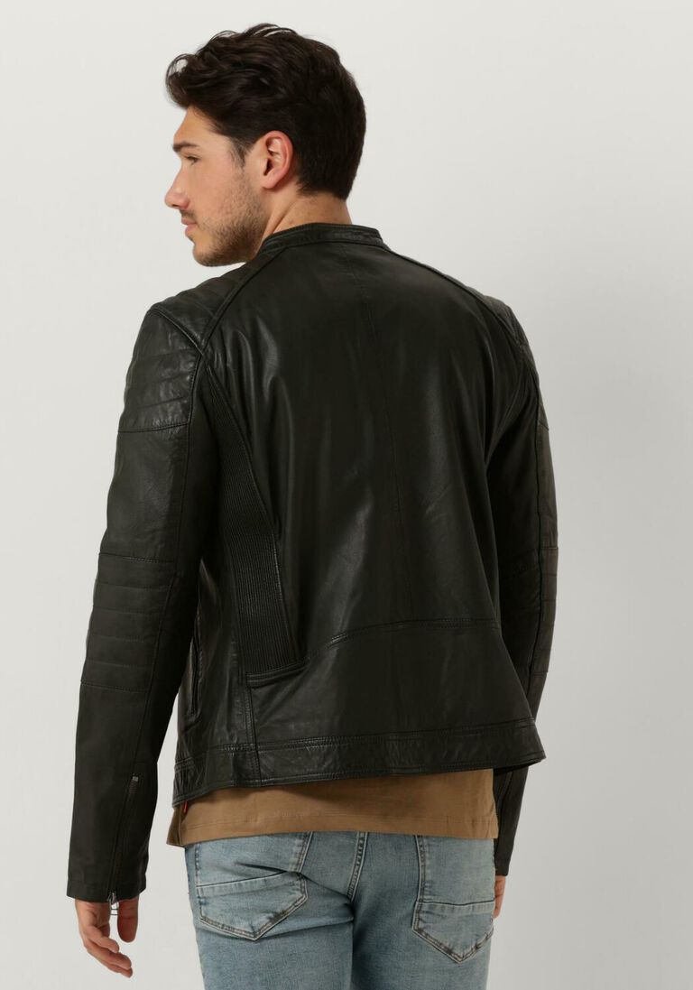 GOOSECRAFT donkergroene goosecraft leren jas gc jacket965