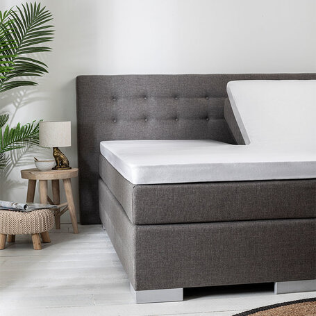 2-Pack Splittopper Stretch Taupe - 140 x 200/220