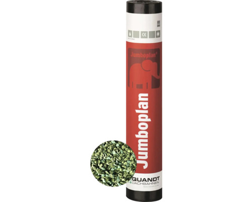 Quandt Bitumen Lasmembraan Jumboplan® PYE PV 250 S5 leisteen gecoat mosgroen 5 x 1 m rol = 5 m²
