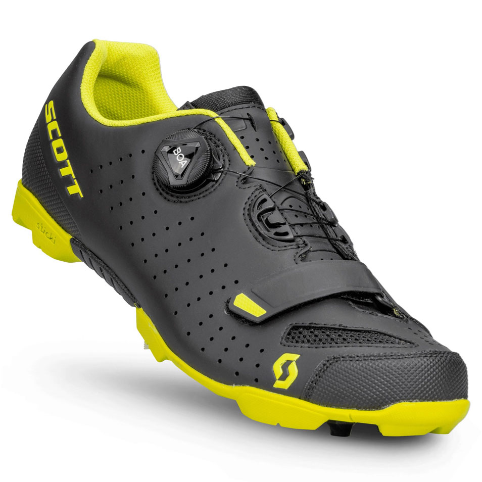 Scott Comp Boa Cykelsko Black/Sulphur Yellow